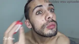 Latino Man Demonstrates Lip Fetish Transformation
