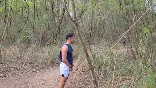 Latino Studs Fuck Bareback Outdoors in Brazilian Forest