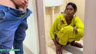 Cheating Desi Wife Caught Pissing Then Fucked