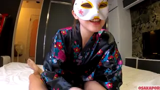 Busty Asian Rides Hard in Japanese Cosplay and Squirts