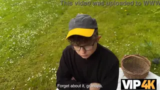 Busty European Cheats Outdoors While Partner Watches