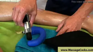 Teen Enjoys a Slippery Oil Massage from a Mature Partner