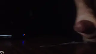 Solo Guy Strokes to a Messy Finish on His Desk