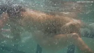 Lesbian Teens Share Pussy Licking and Pissing in a Pool