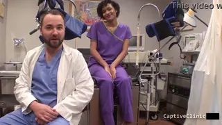 Tattooed Latina Teases in Latex During Hospital POV