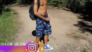 Solo Guy Strokes Himself in the Forest