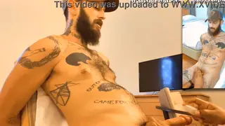 Hairy Bear Endures Edging and Oral Tease
