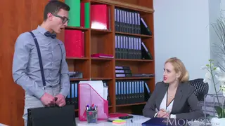 Blonde Stepmom MILF Delivers a Deep Blowjob
