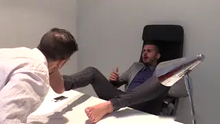 Asian Employee Submits to Bondage and Bareback Oral