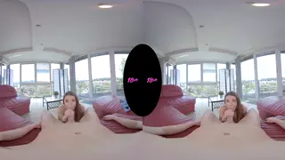 Petite Brunette Rides Her Boyfriend in VR