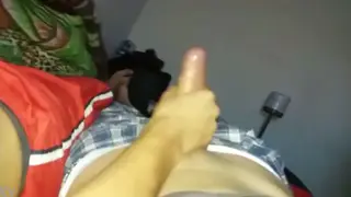 Slender Guy Strokes Himself for His New Partner