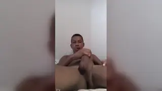 Latino Teen Strokes Himself to a Quiet Climax