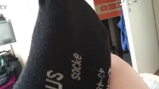 Chubby Bear Massages Feet in Stockings for POV