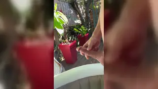 European Daddy Shows Off His Big Cock on a Hotel Balcony