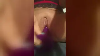 Bored Brunette Wife Teases Her Pussy With Toys While Hubby Watches