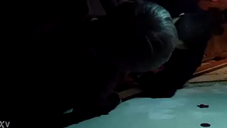 Amateur Man Enjoys Solo Play in Casual Setting