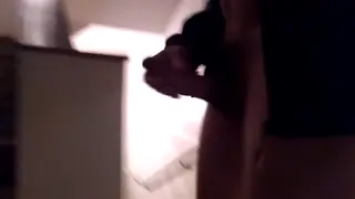 Muscular Latino Strokes His Cock to a Hotel Climax