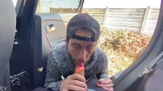 European Guy Takes a Mouthful from His Straight Buddy