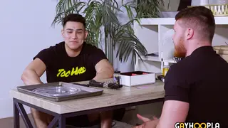 Three Muscular Men Share a Steamy Threesome