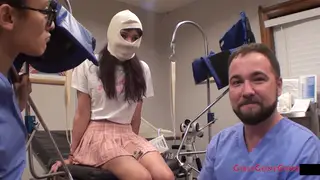 Brunette Patient Squirts During Medical Toy Examination