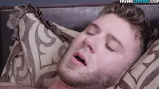 Inked Hunk Strokes Thick Cock to Explosive Climax