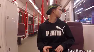 European Twink Gets Public Handjob During Casting
