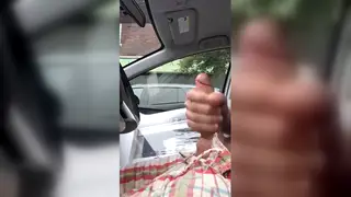 Latino Stud Gets a Blowjob and Handjob in a Car