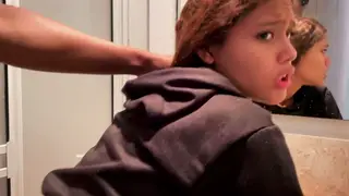 Petite Latina Milf Takes BBC in Bathroom