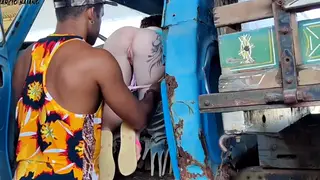 Two Busty Women Share a BBC in a Garage Threesome