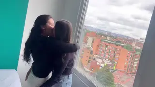 Latina Lesbians Scissor and Lick to Real Orgasms