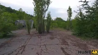 Russian Brunette Takes Anal Outdoors With Boyfriend Watching