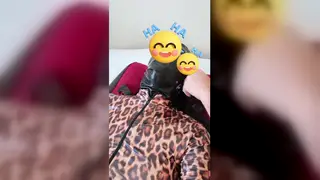 Bound MILF Takes Double Penetration in Latex