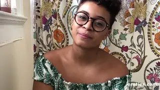 Ebony Amateur Rides a Toy to a Shaking Orgasm