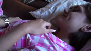 Stepdaughter Gives POV Blowjob Before Doggystyle Sex
