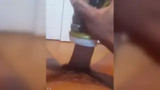 Mature Ebony Man Strokes His Cock Solo