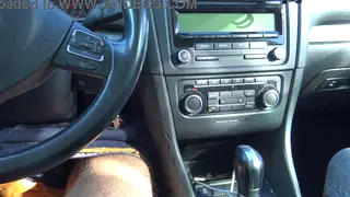 Arab Beauty Jerks an Older European Man Outdoors