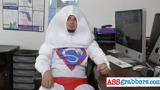 BBC Doctor Pounds Twink in Uniform Over Desk