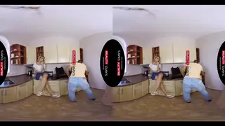 Blonde European Lesbians Fuck Doggystyle in VR POV