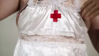 Asian Nurse Cosplay Ends in Creamy Ride