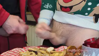 European Couple Swaps Creamy Loads on Holiday Treats