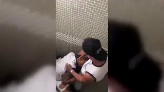 Two Students Sneak a Quick Hookup at a Desk