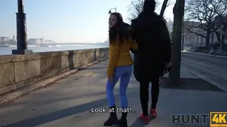 Tattooed Brunette Cheats While Her Husband Watches Nearby