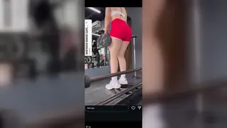 Curvy Gym-Goer Flashes Lace Panties Publicly