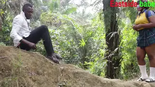 BBW Teen Takes BBC Outdoors for Rough Interracial Ride