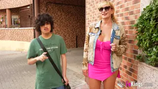 Blonde and Brunette Stepmoms Fulfill Fantasies with Older Man
