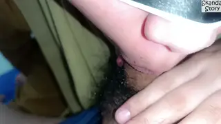 Indian MILF Teacher Delivers Deep Blowjob at Desk