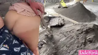 Blonde Latina Enjoys Anal Creampie on Construction Site POV