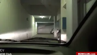 Three Men Share a Passionate Moment in a Parked Car