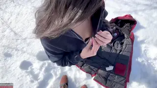 Asian Babe Fucked Outdoors in Stockings POV