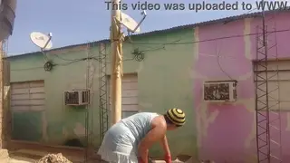 Curvy BBW MILF Teases Neighbor Outdoors in Short Dress